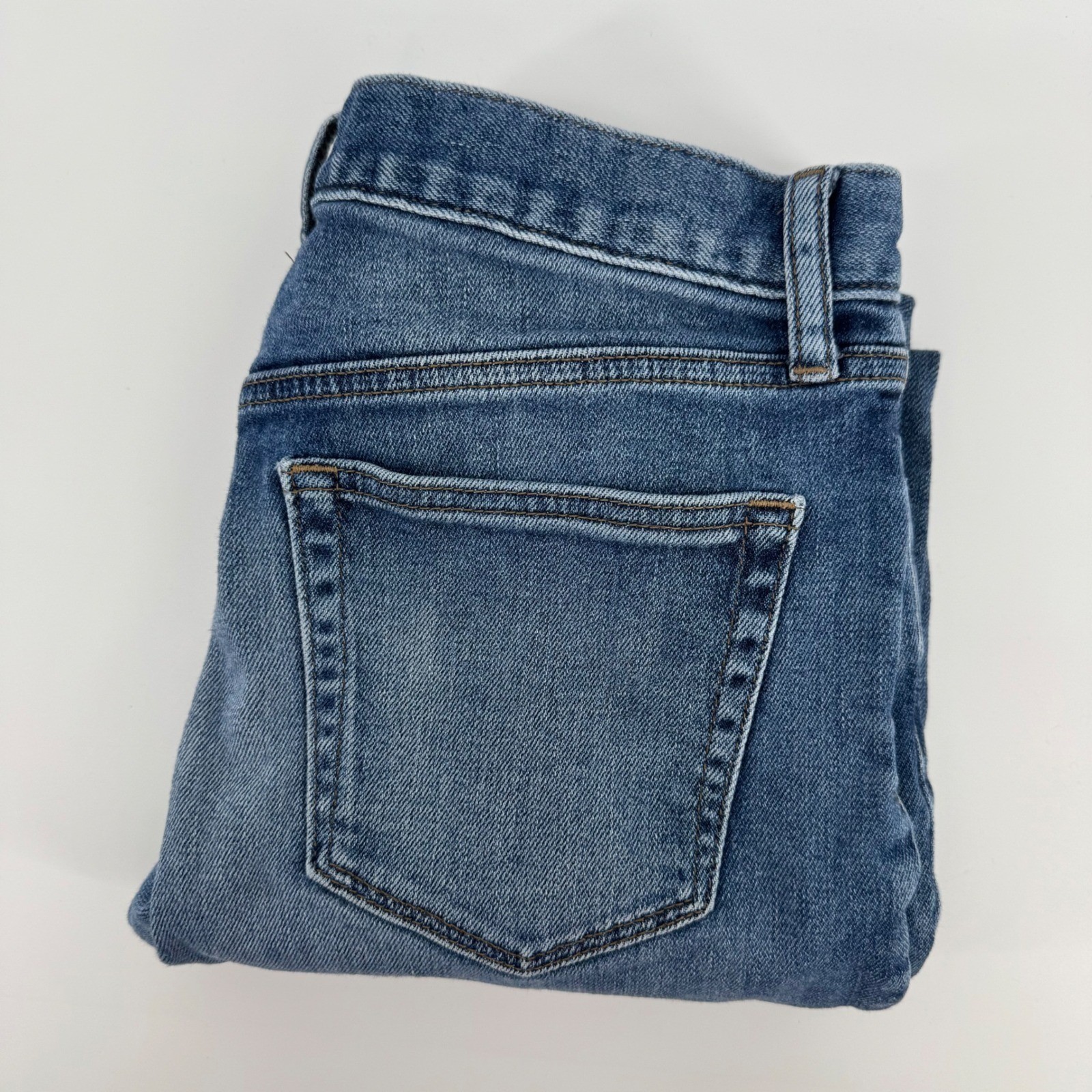 Uniqlo Jeans Slim Straight Mens 31 Blue Kaihara Denim Low Rise 321-412623