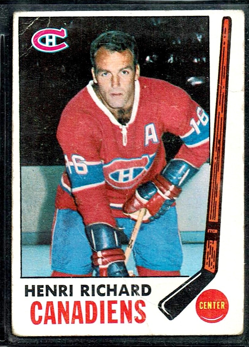 1969-70 TOPPS HOCKEY MONTREAL CANADIENS HENRI RICHARD CARD #11 HOF GOOD