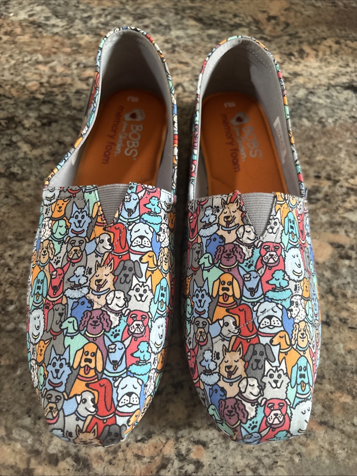 Bob’s By Skechers Woof Party Flats With Memory Foam Wms Sz 9.5 Bob’s By Skechers Woof Party Flats With Memory Foam Wms Sz 9.5