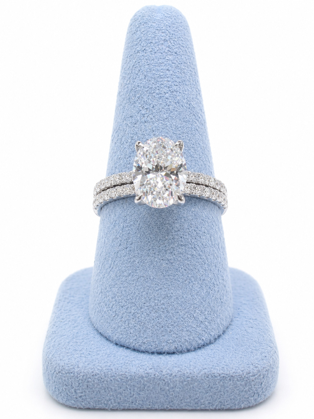 2.70CTW Oval Diamond Engagement Ring Set Lab Created VS F 2.70CTW Oval Diamond Engagement Ring Set Lab Created VS F