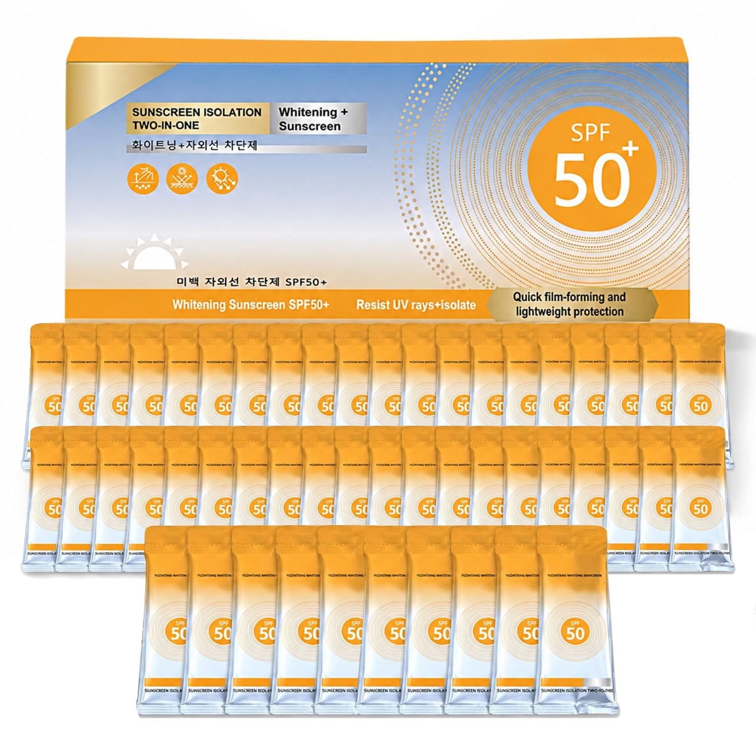 50PCS Mini Sunscreen Bulk - Waterproof - For Hiking