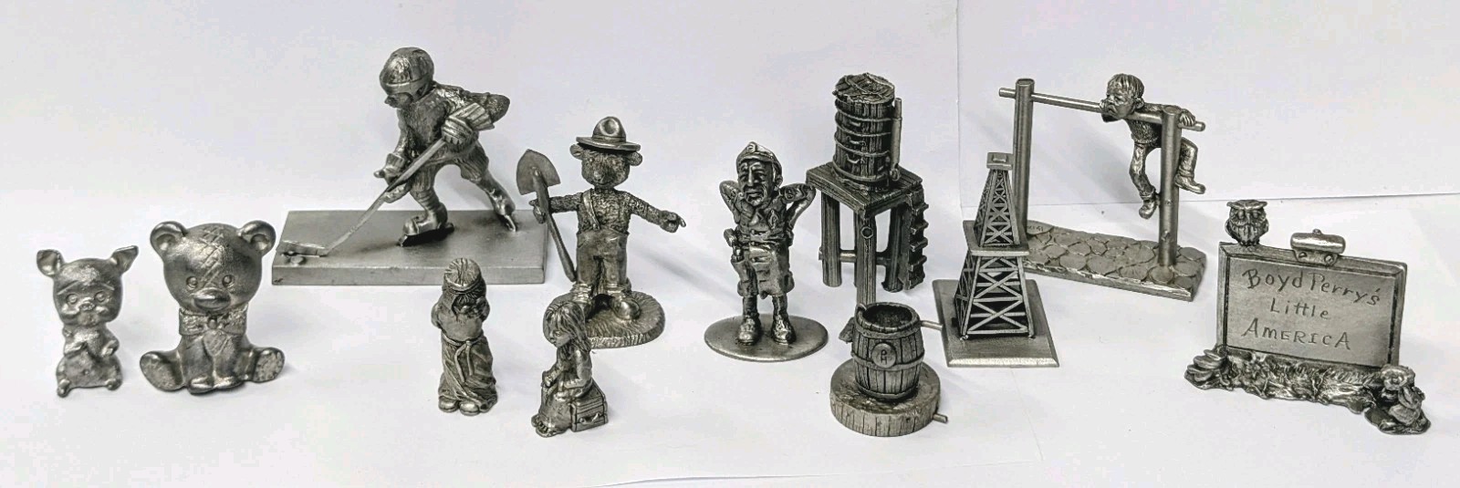 Vintage Pewter Random Figurines Figures Misc Lot