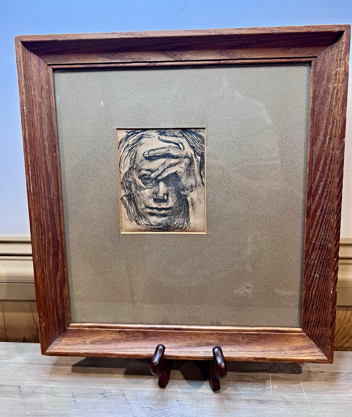 Käthe Kollwitz Self-Portrait, Hand at the Forehead (Posthumous Restrike) MCM Käthe Kollwitz Self-Portrait, Hand at the Forehead (Posthumous Restrike) MCM