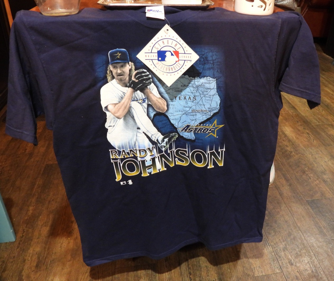 Vintage 90s Randy Johnson MLB Astros Pro Player T Shirt Size XL -- NWT~FreeShip