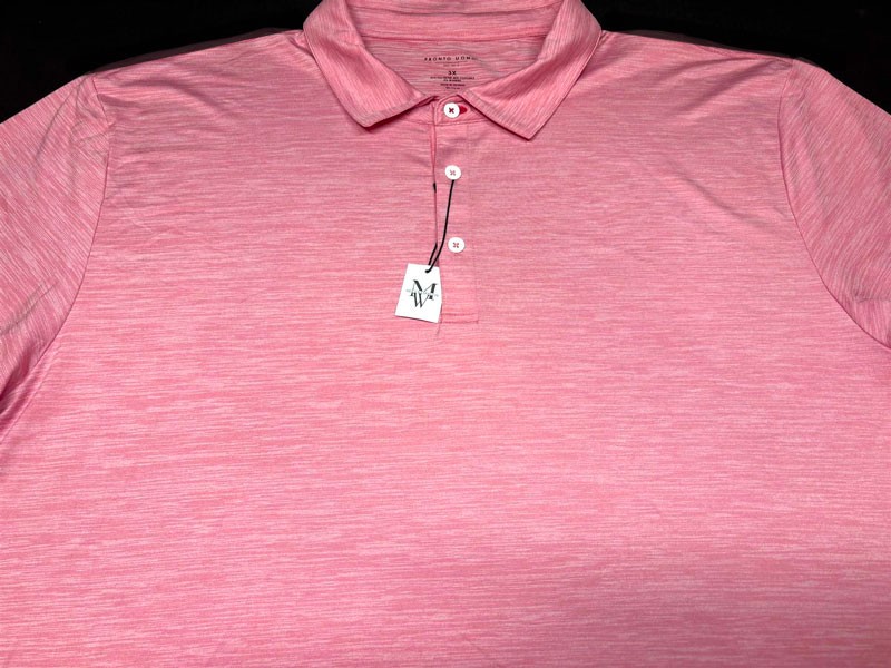 NWT Pronto Uomo Mens Knit Short Sleeve Polyester Cool Max Spandex Shirt 3X 3XL