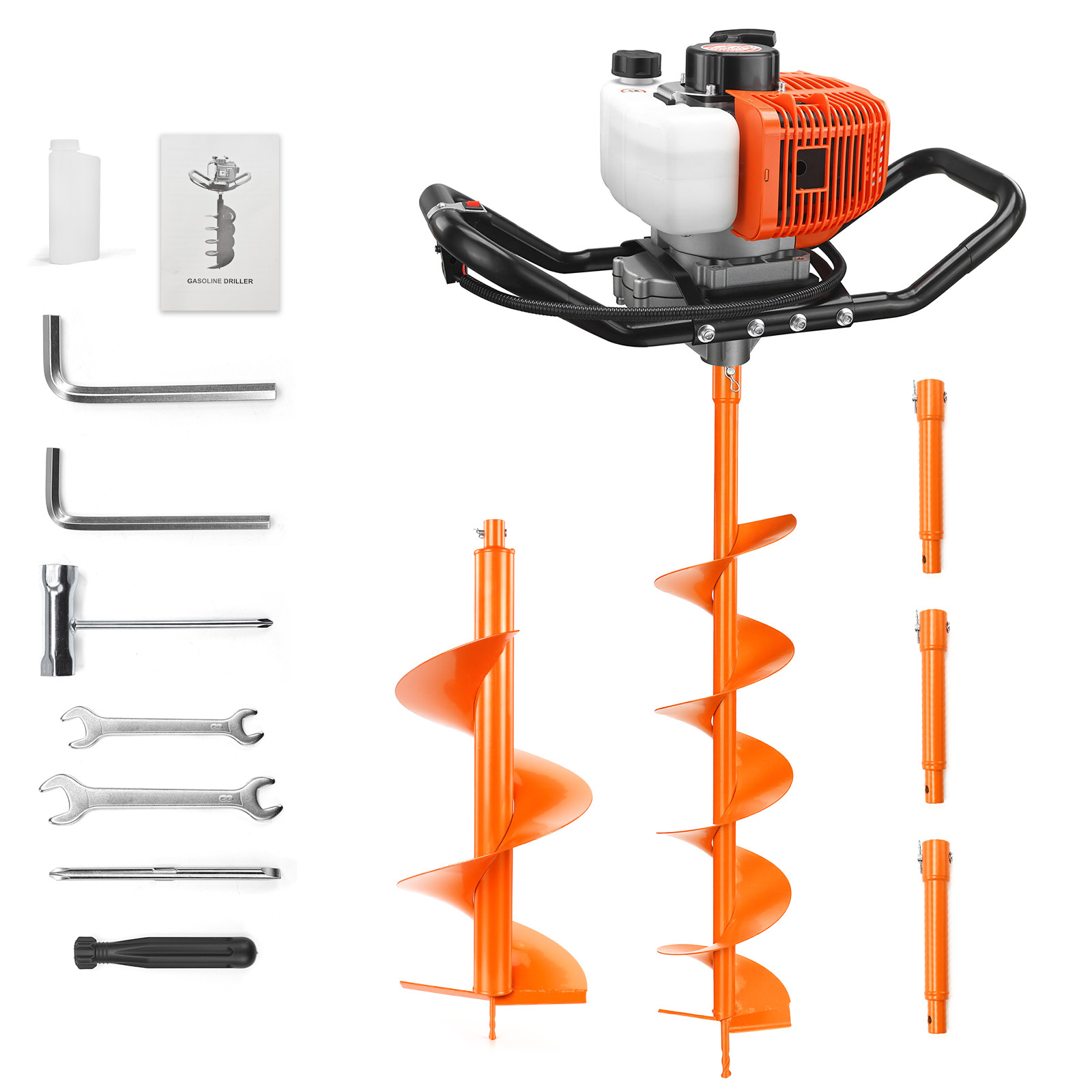 Post Hole Digger 63cc Gas Powered Earth Digger with 6\