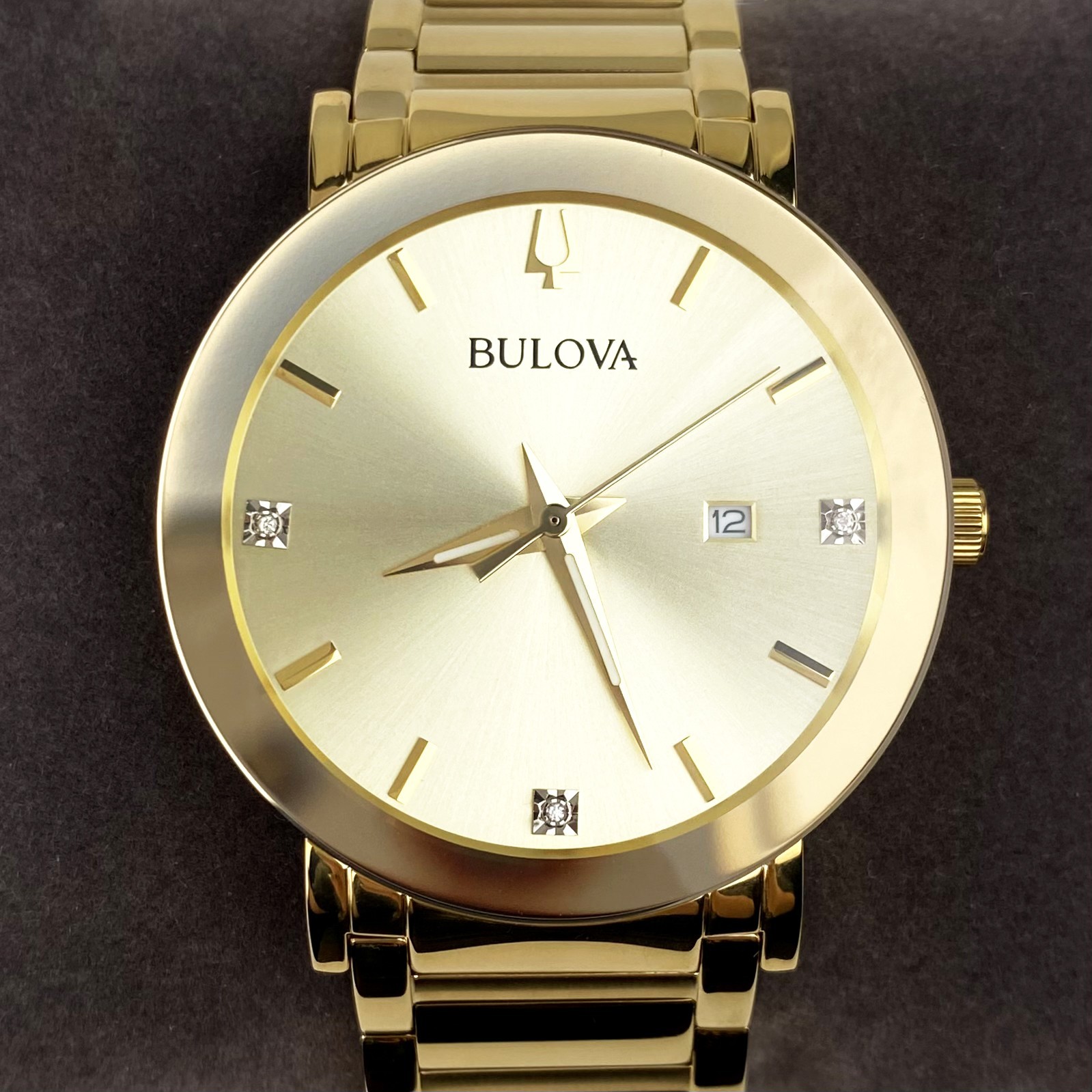 Bulova Futuro Modern 42mm Champagne Dial Gold-Tone Men's Watch 97D115