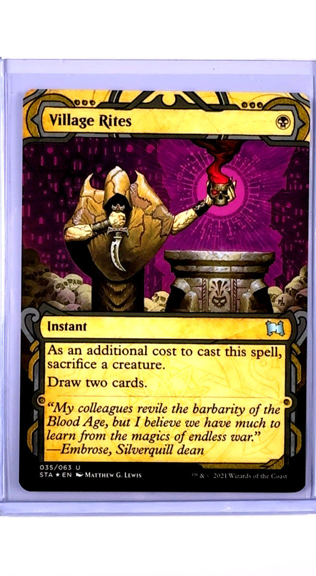 2021 MTG Magic The Gathering STA Mystical Archives Foil Etched #35 Village Rites 2021 MTG Magic The Gathering STA Mystical Archives Foil Etched #35 Village Rites