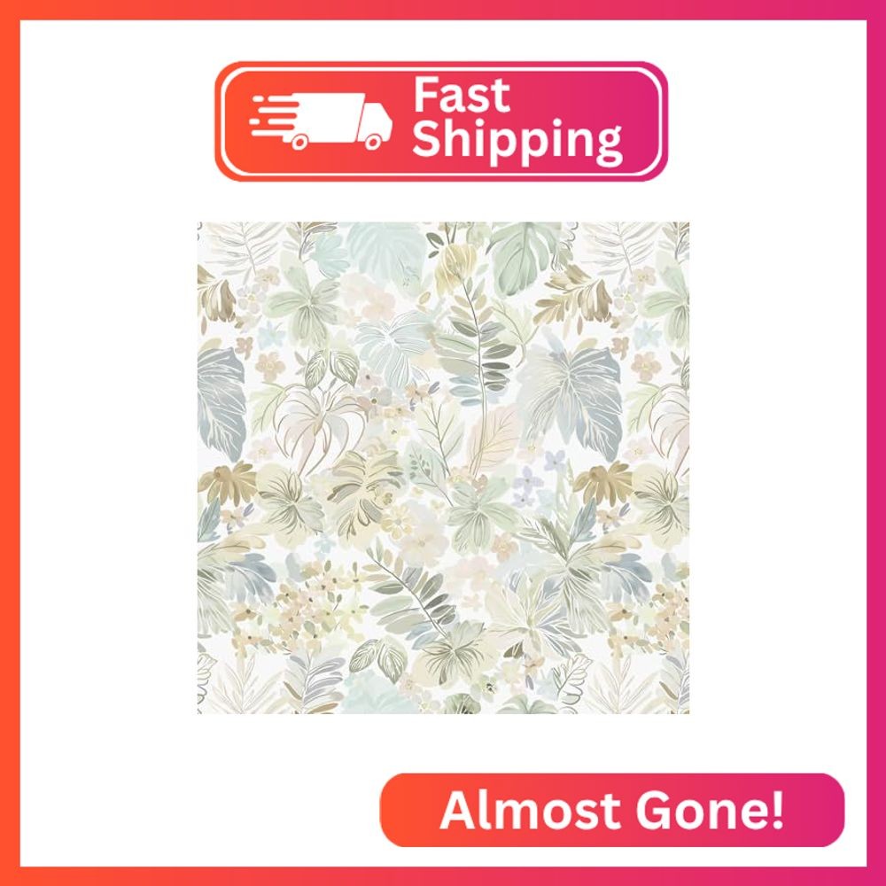 Heroad Boho Peel and Stick Wallpaper Tropical Wall Paper Botanical Floral Contac