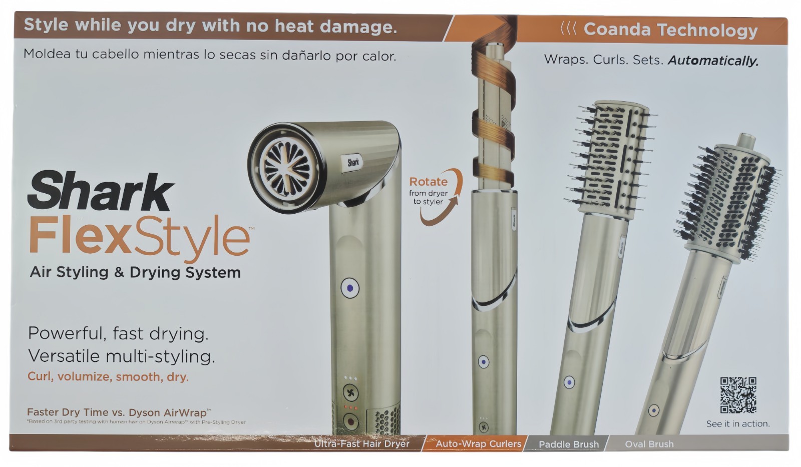 Shark Flex Style1300W Air Styling & Drying US System - Stone (HD430) US FREE