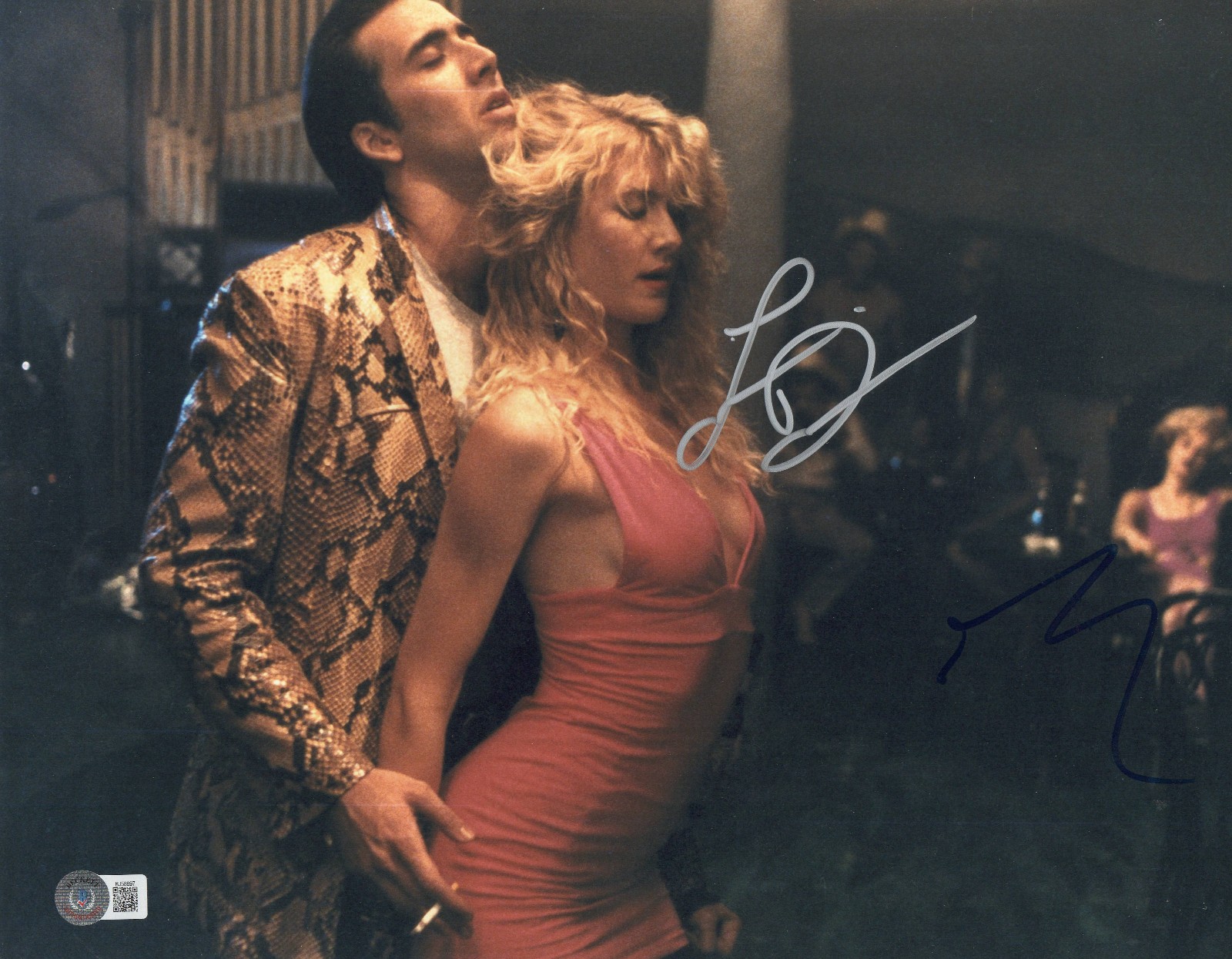 NICOLAS CAGE LAURA DERN SIGNED AUTOGRAPH WILD AT HEART 11X14 PHOTO BECKETT BAS