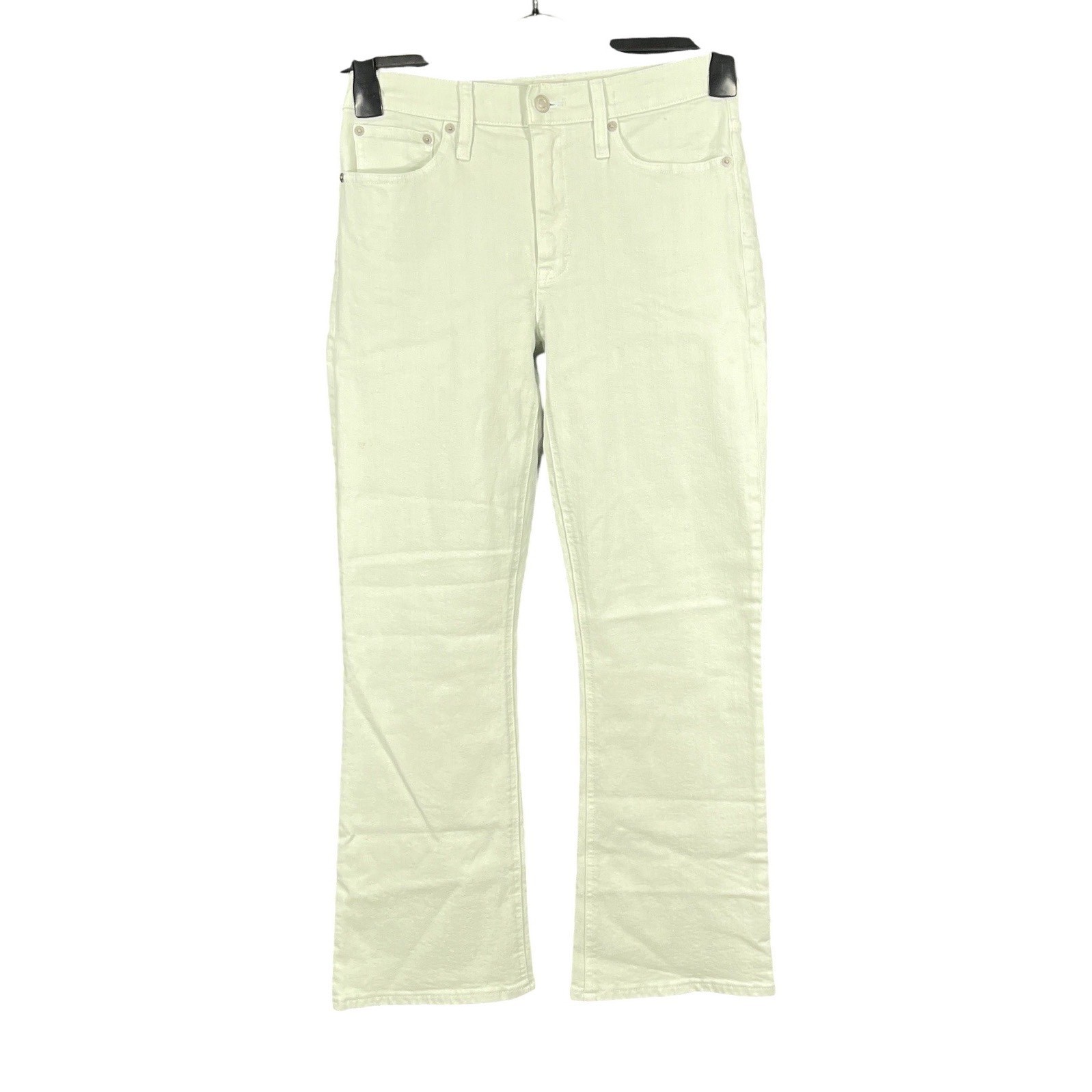 NWT J CREW Garment Dyed PALE GREEN Denim BILLIE Demi Boot Cut Cropped Jeans 27