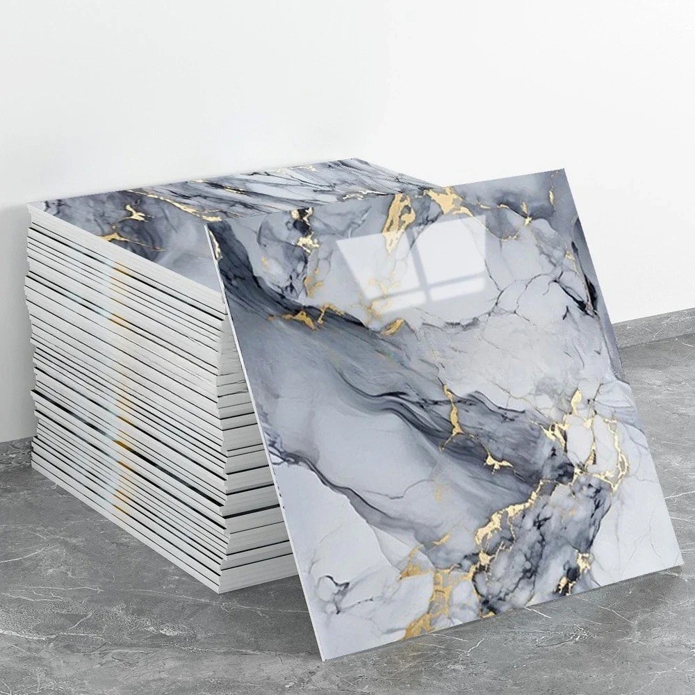 10Pcs Peel and Stick Marble Floor Wall Panels 23.6\