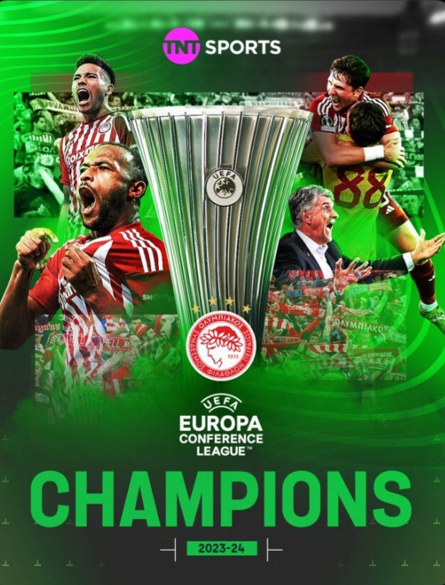 olympiacos fc football club europa league winners 2024 fridge magnet merchandise