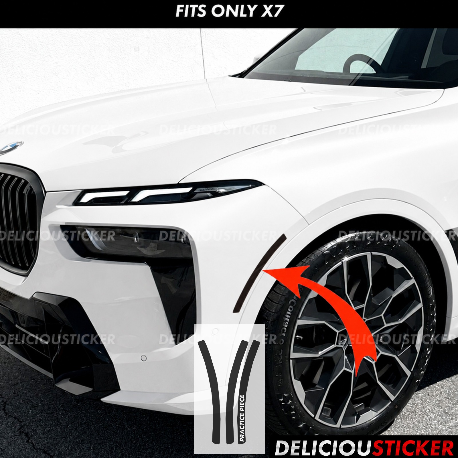 Fits 2023-2026 BMW X7 SMOKE PreCut Tint Front Side Marker Overlay Vinyl Decals