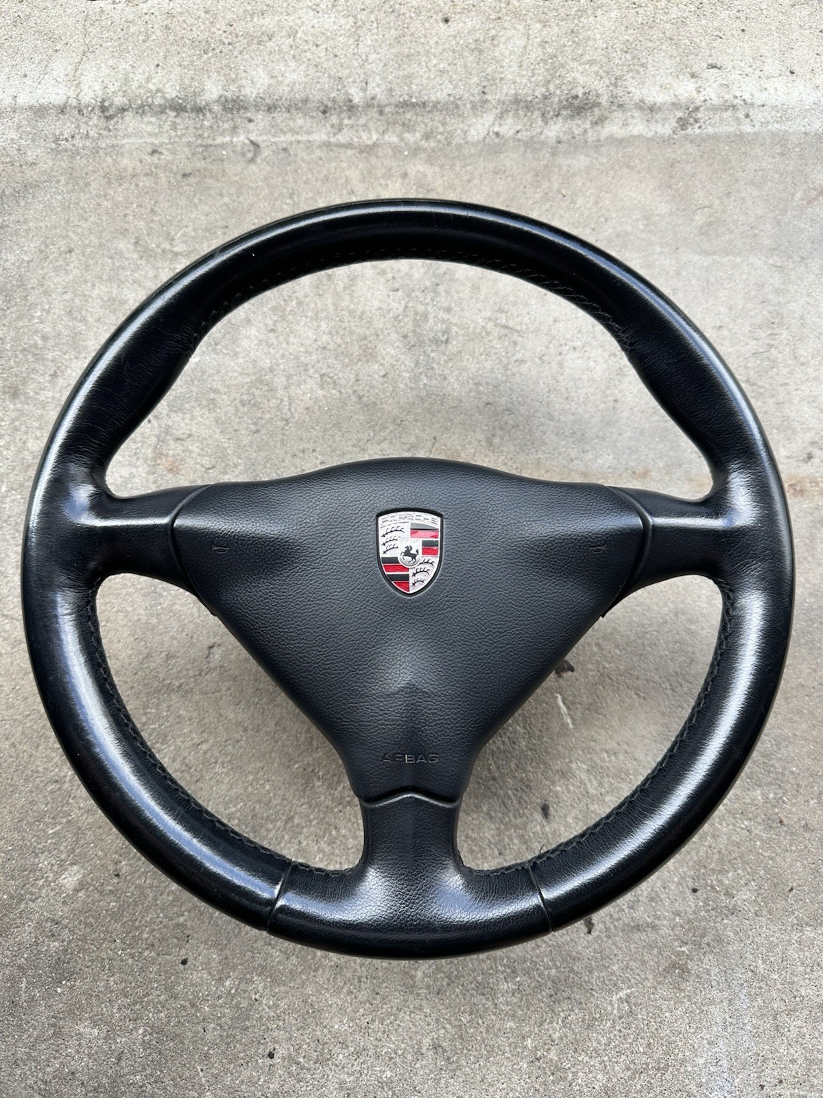 1997-2004 Porsche Boxster S 986 996 Steering Wheel 3 Spoke Black MANUAL