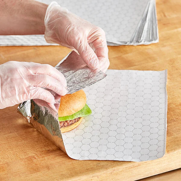 2000 Case Insulated Foil Sandwich Wrap Sheets 10.75 x 14 Food Wrap