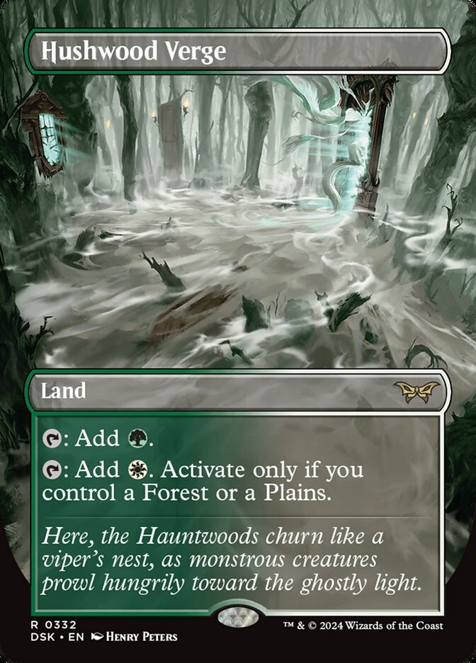 MTG Magic the Gathering Hushwood Verge (332/501) Duskmourn House of Horror LP MTG Magic the Gathering Hushwood Verge (332/501) Duskmourn House of Horror LP