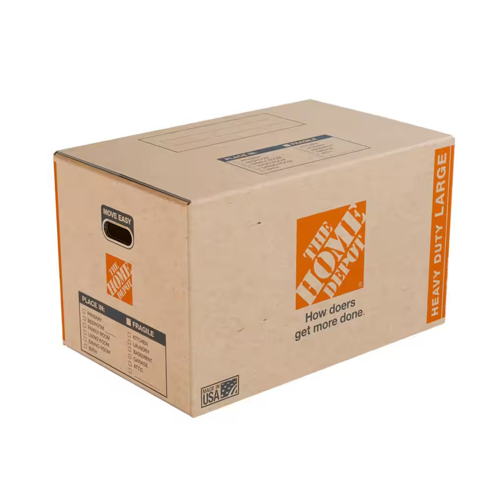 Large Heavy Duty Moving, Shipping, Storage Box with Handles (10 Pack)