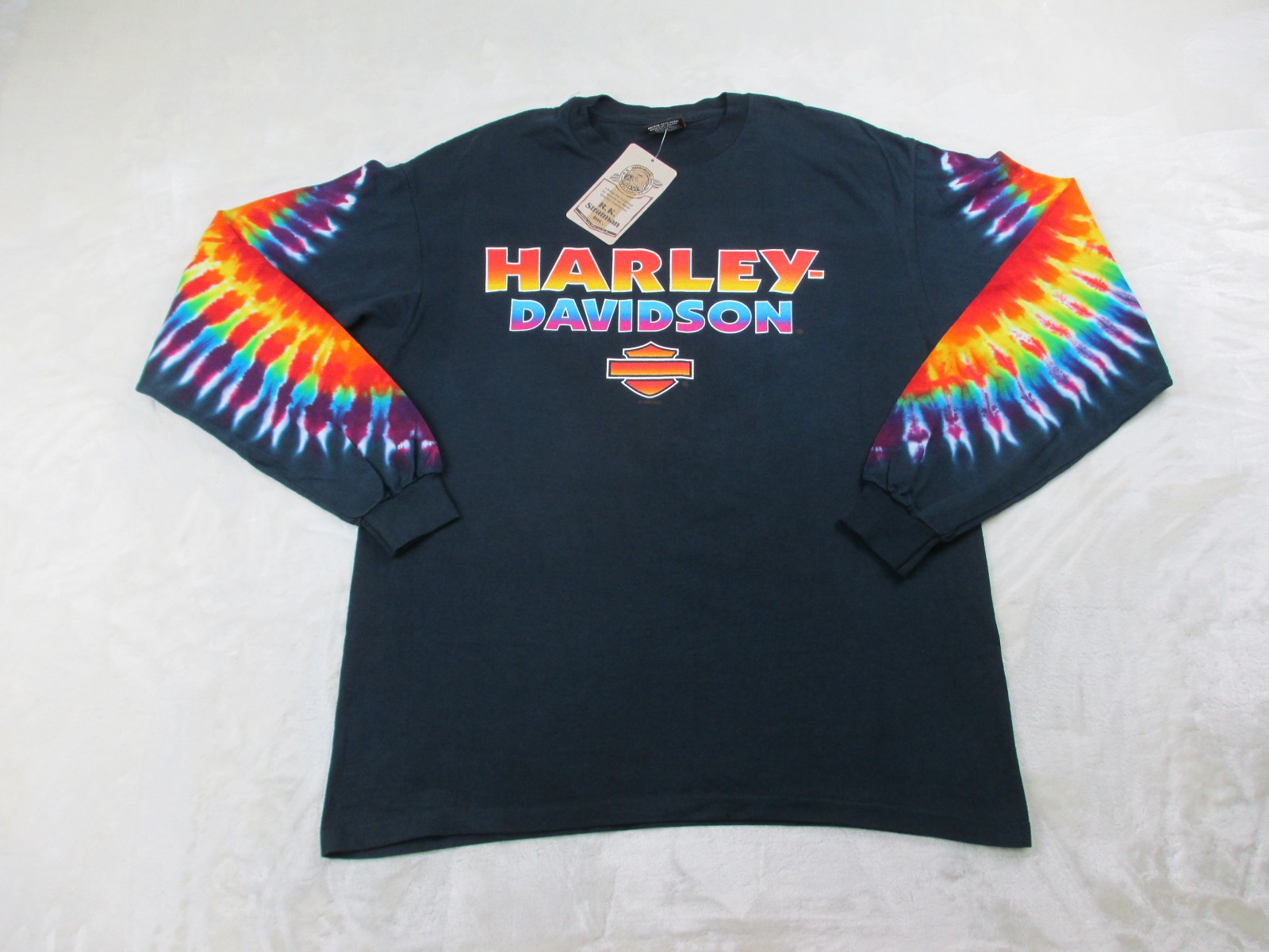 NEW RARE VINTAGE Harley Davidson Shirt Mens Extra Large Blue Woodstock 1998*