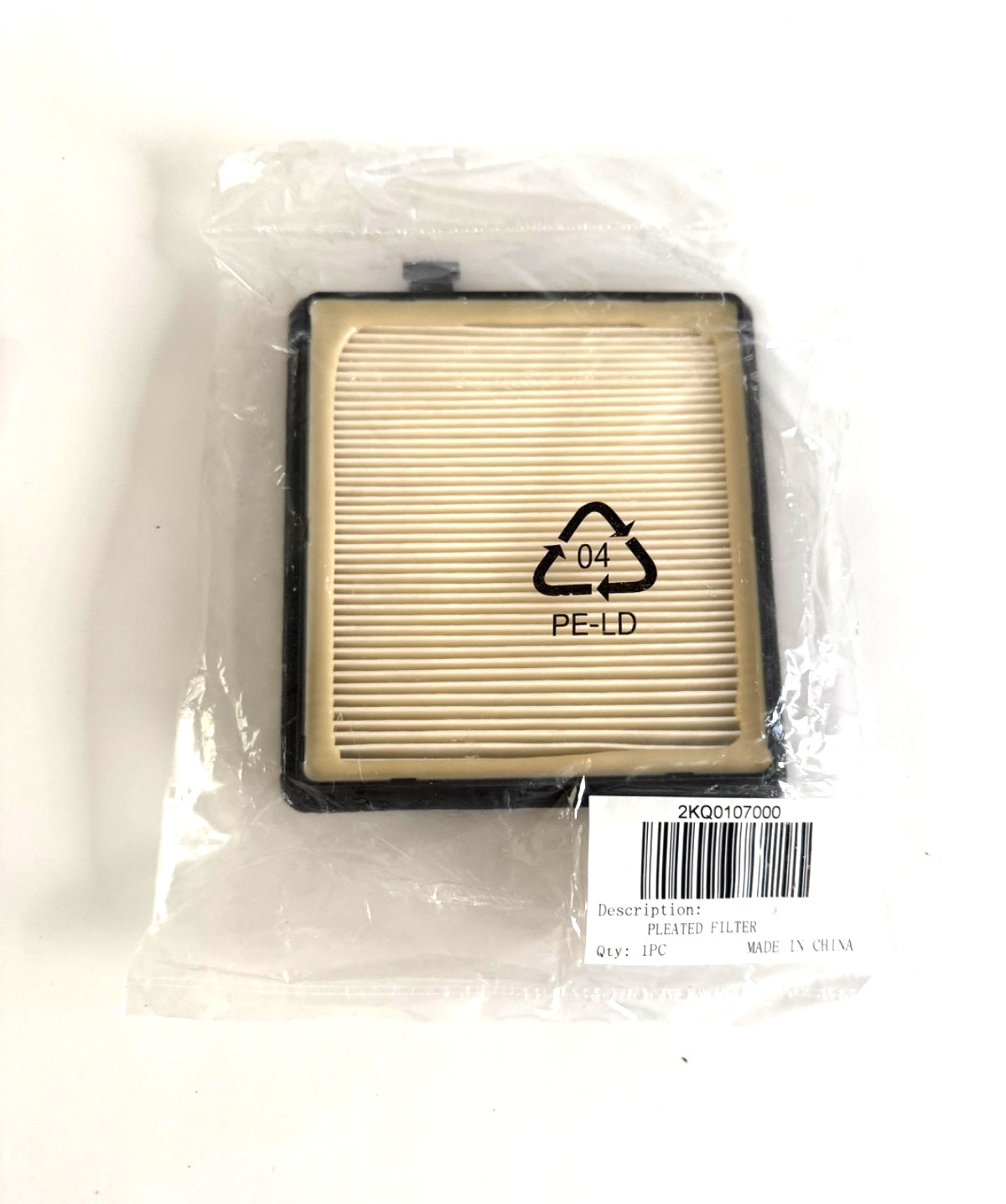 Pleated Filter #2KQ0107000 for Hoover, Royal, Dirt Devil Vacuums