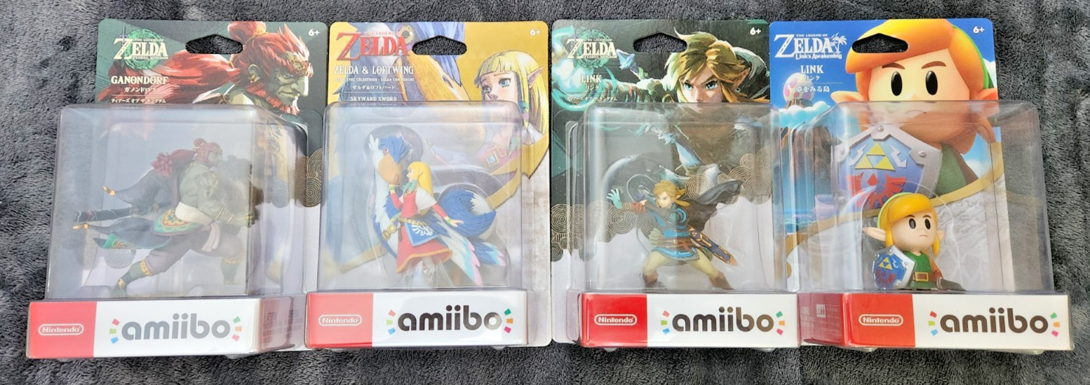 Legend of Zelda 4 amiibo Ganondorf Zelda & Loftwing TotK Link LA Link