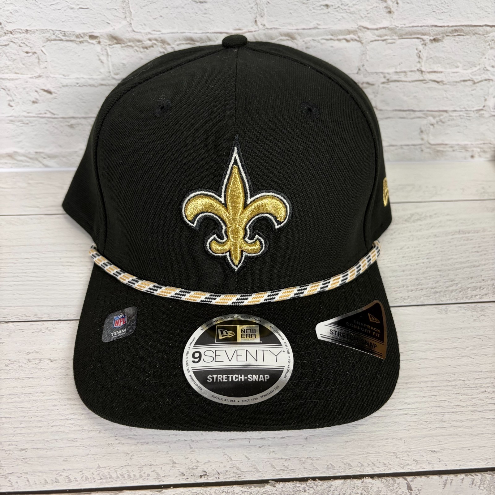 New Era New Orleans Saints 9Seventy Black Gold Snapback Adjustable Rope Hat Cap