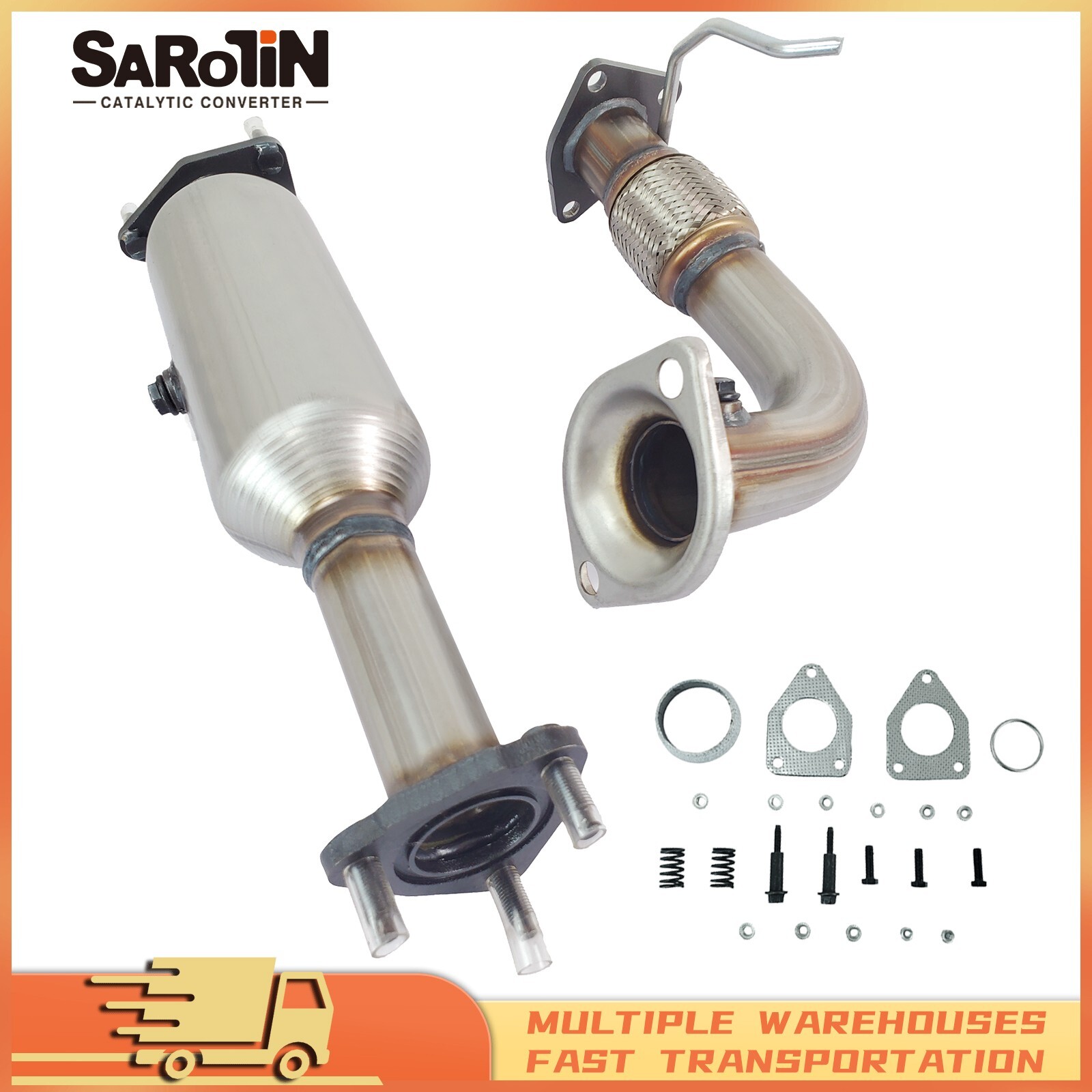 For Honda Accord 2.4L Front Flex Pipe & Catalytic Converter 2003-2007