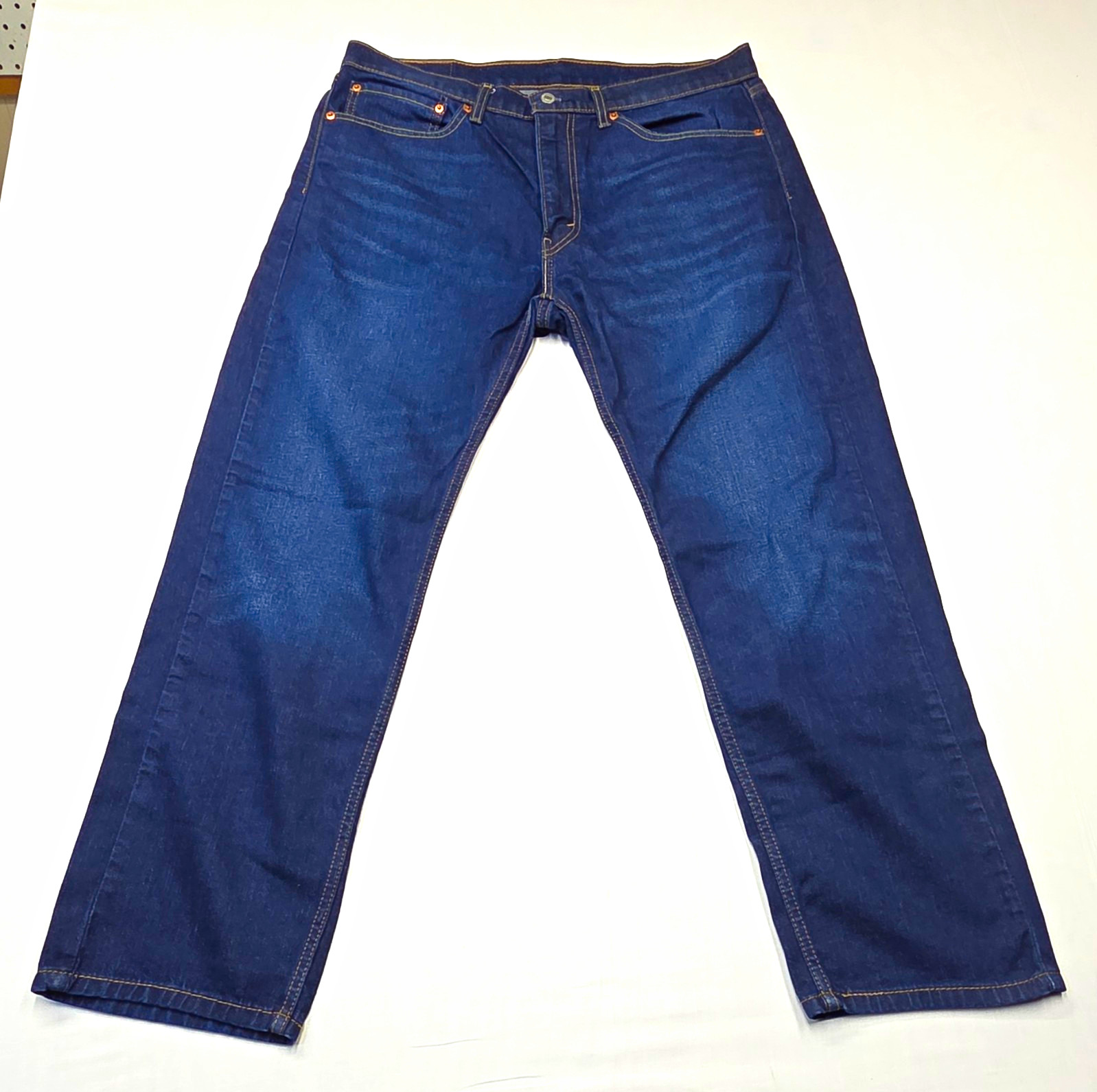 Levi\'s 500 Series Men\'s 505 Regular Fit Straight Leg Dark Wash Denim Jeans