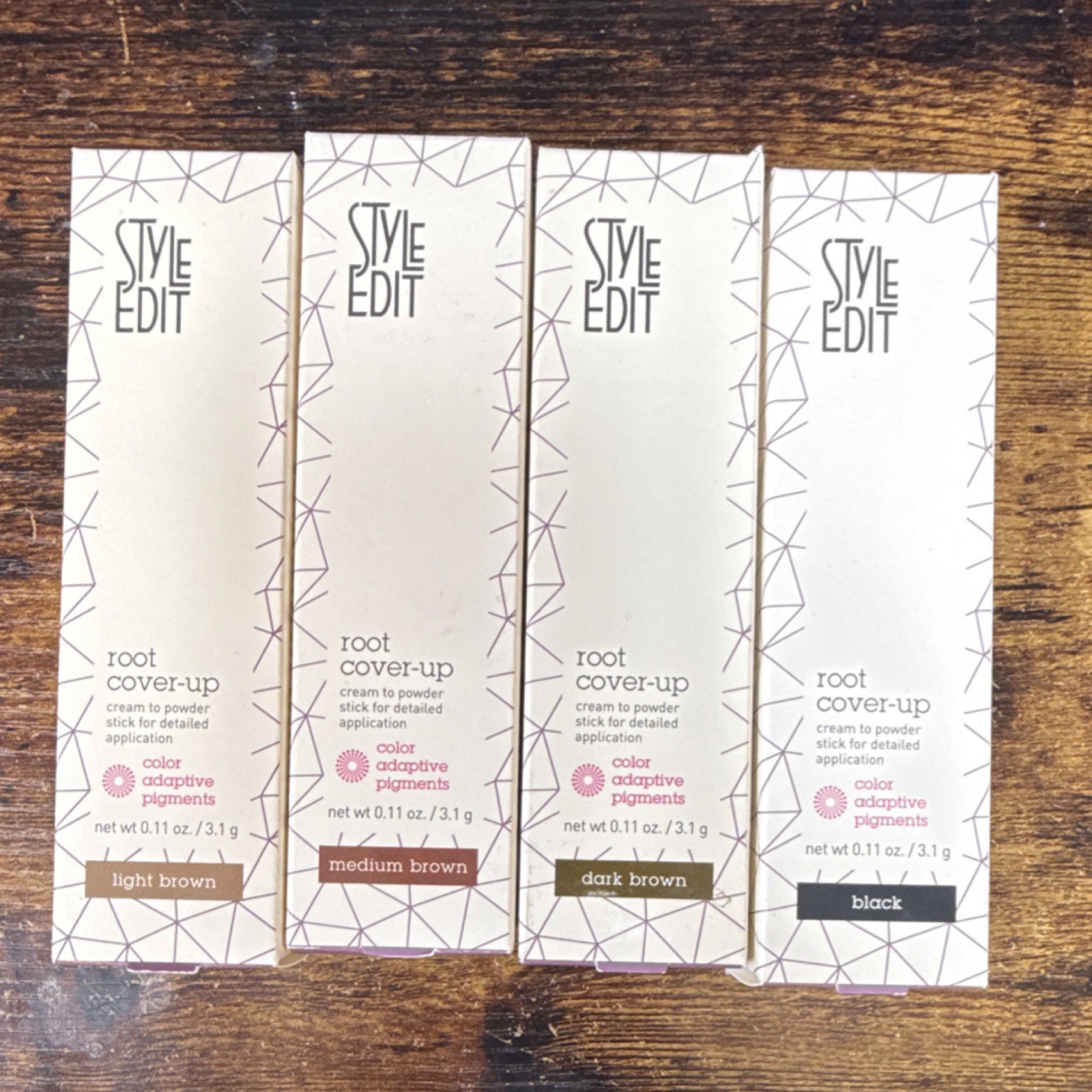 Style Edit Root Cover-Up Cream Stick 0.11oz Light-Med-Dark Brown & Black