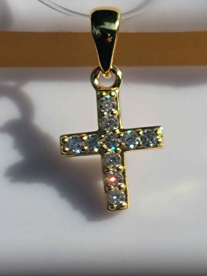 GRA CERTIFIED Moissanite Sterling Silver Cross GRA CERTIFIED Moissanite Sterling Silver Cross