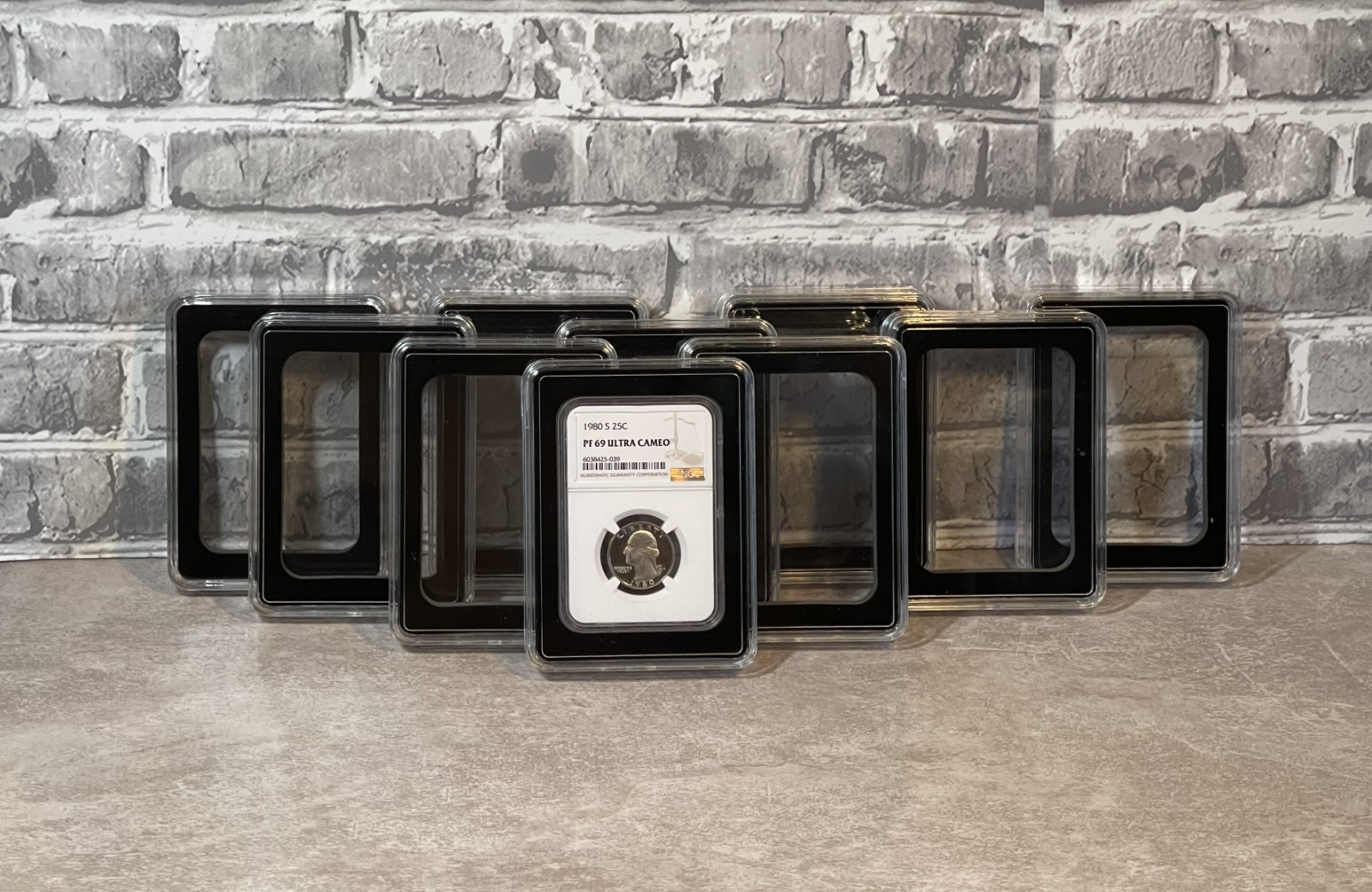 TEN (10) CLEAR ACRYLIC DISPLAY CASES FOR NGC GRADED COINS TEN (10) CLEAR ACRYLIC DISPLAY CASES FOR NGC GRADED COINS