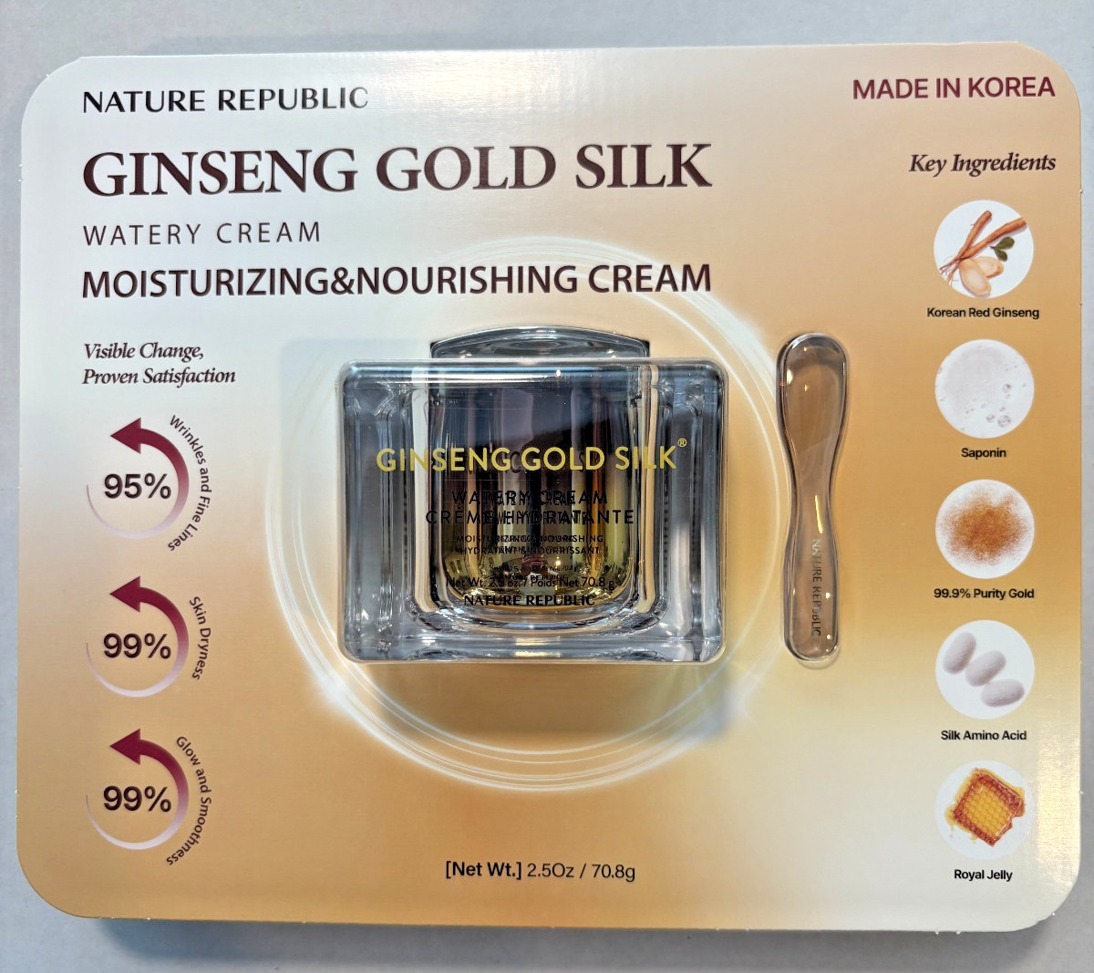 Nature Republic Ginseng Gold Silk Watery Cream 2.50z/70.8g