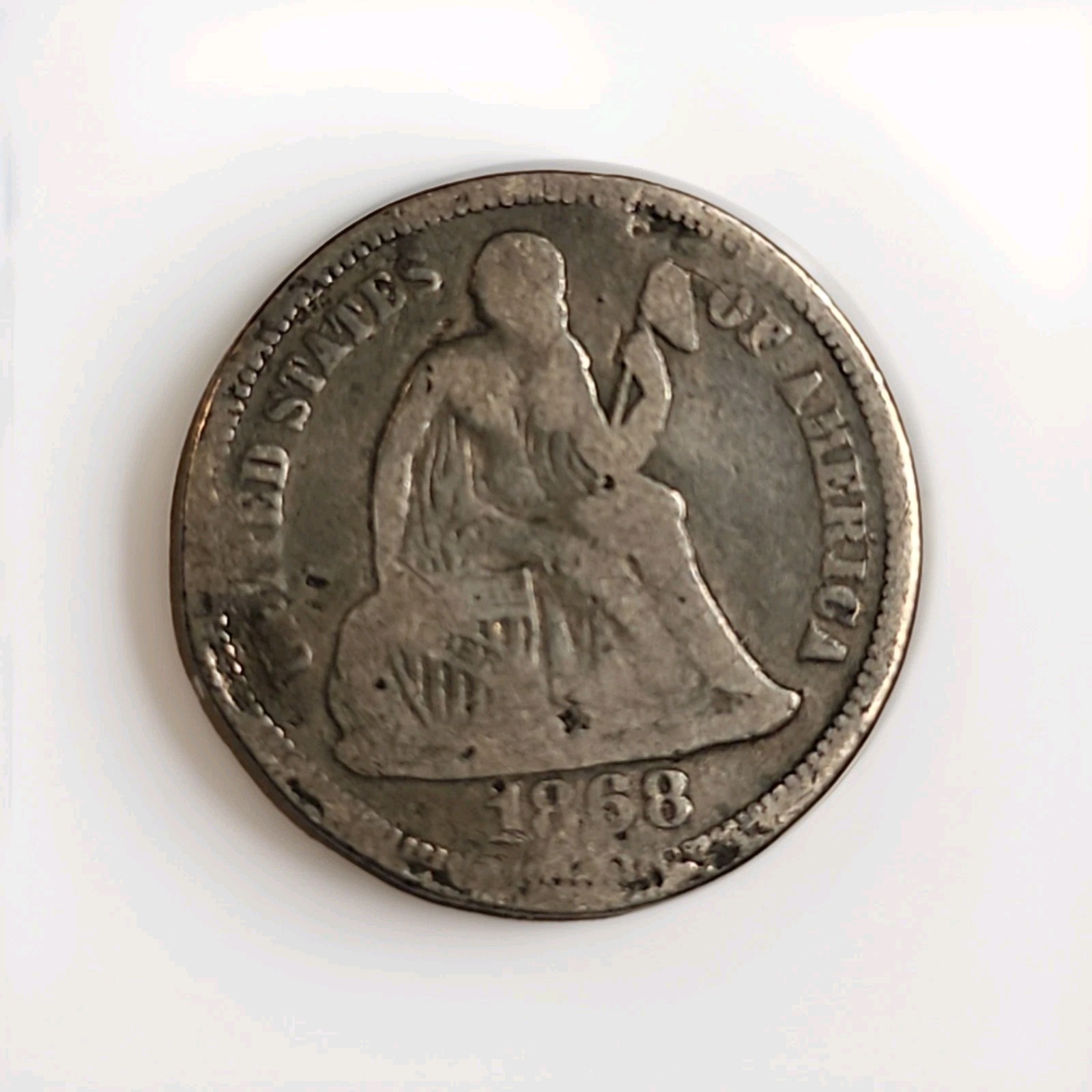 1868 Liberty Seated Dime~VG~ #1 1868 Liberty Seated Dime~VG~ #1