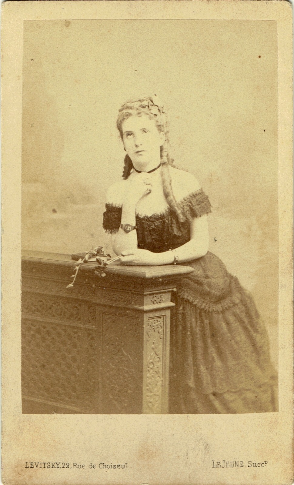 CDV Ca1870-1880 Portrait of the Marquise De Galliffet by LE JEUNE Succr. LEVITSK