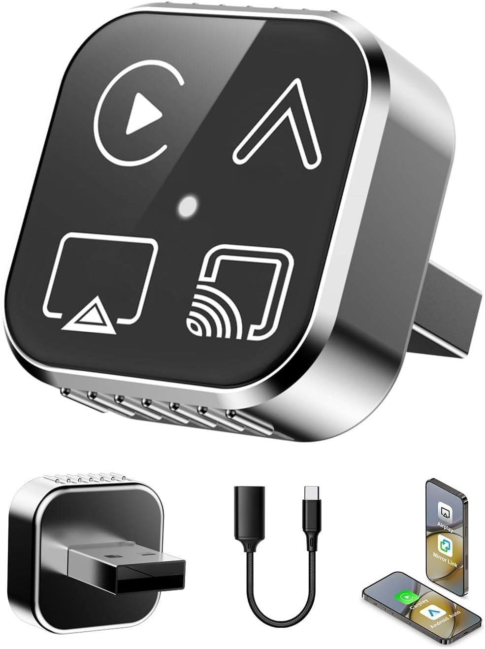 Wireless CarPlay Adapter for Apple iPhone & Android for Nissan Rogue 2018-2021