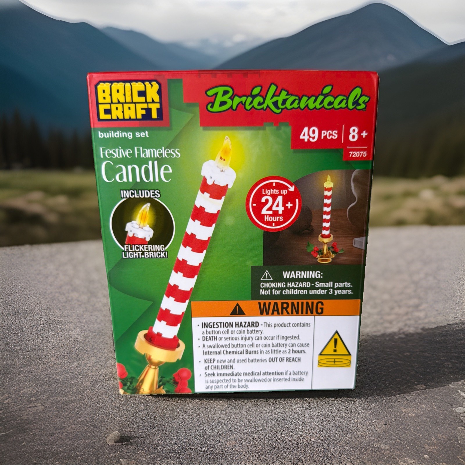 BRICKCRAFT Bricktanicals 49 Pieces Festive Flameless Candle Lights 24 Hours