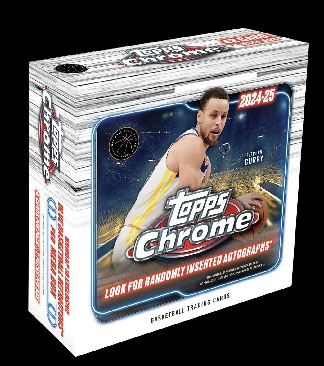 TOPPS CHROME BASKETBALL 2024-25 FACTORY SEALED MEGA BOX
