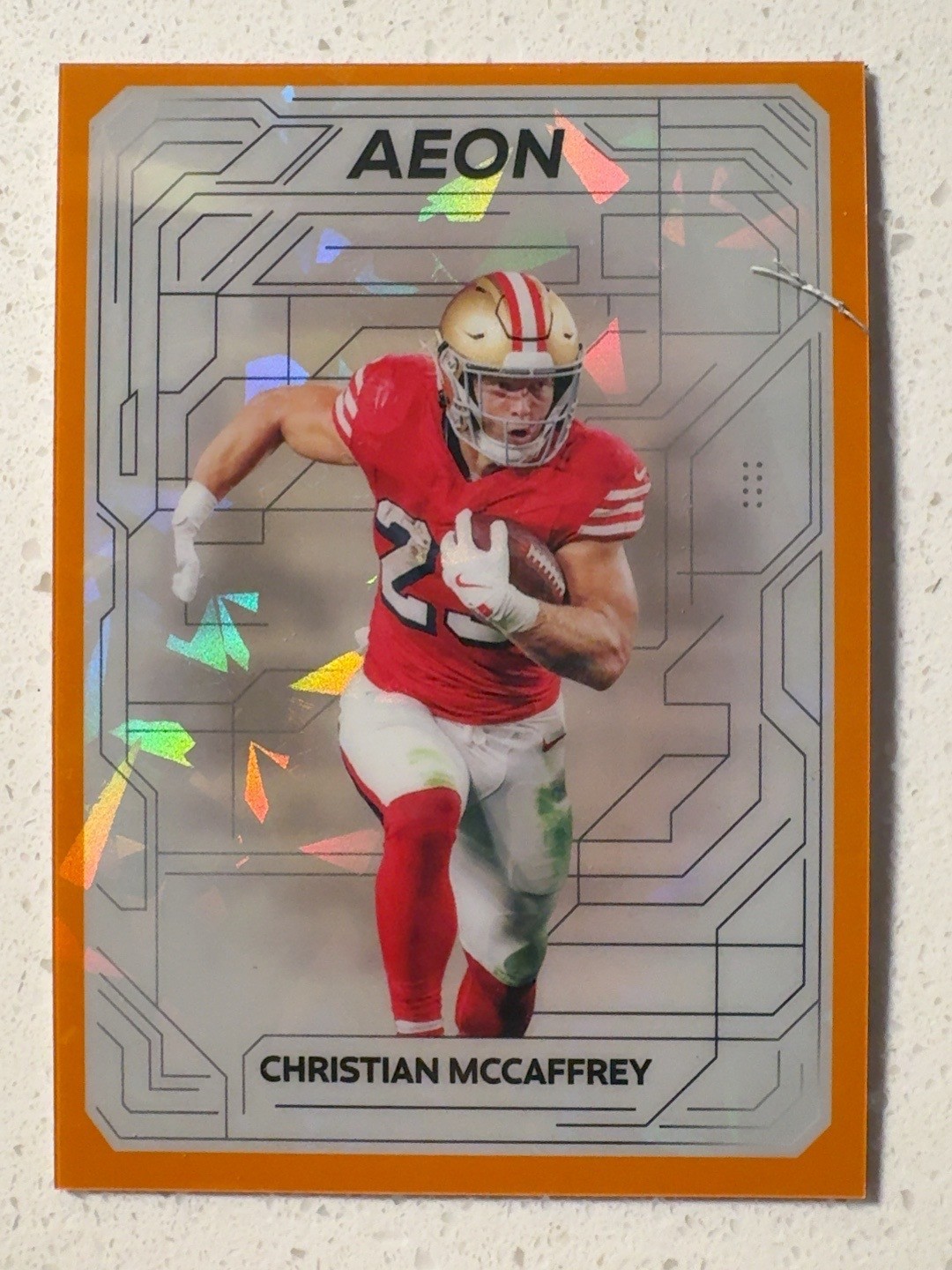 2026 Pulse Aura Aeon Christian McCaffrey Orange #AE-CMC 13/49 49ers SP