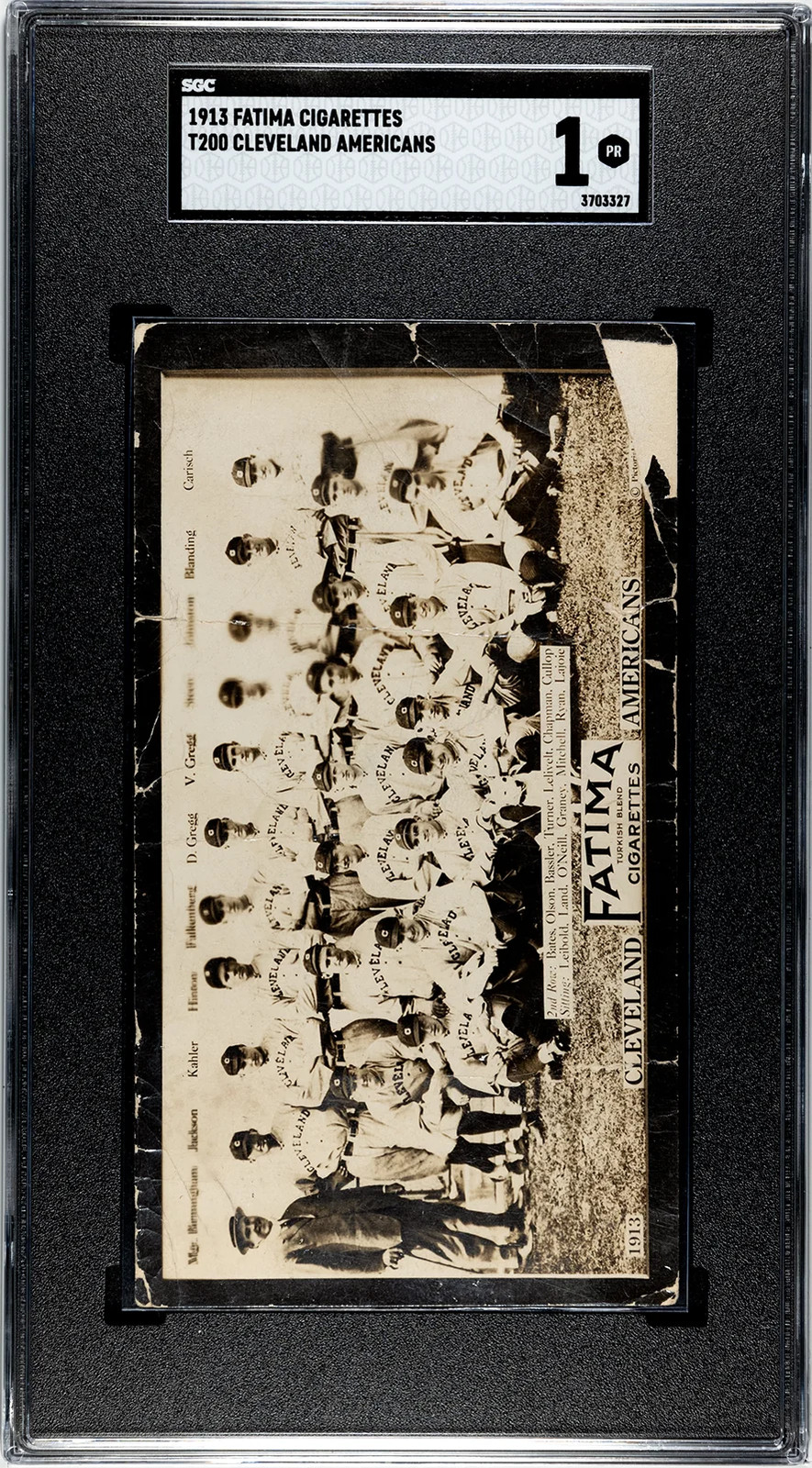 1913 T200 NAPS NNO POOR T200 SHOELESS JOE JACKSON NAP LAJOIE SGC 1 NAPS 1913 T200 NAPS NNO POOR T200 SHOELESS JOE JACKSON NAP LAJOIE SGC 1 NAPS