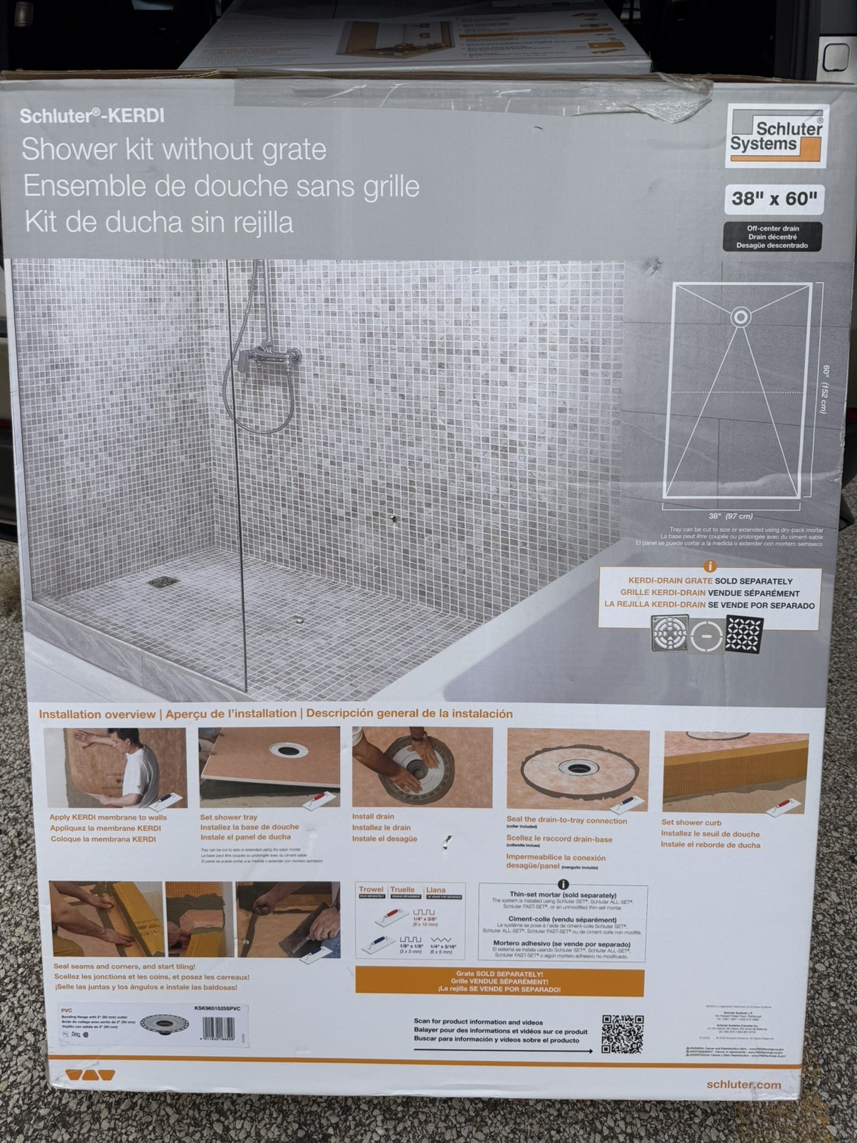 Schluter Kerdi-Shower-Kit without Grate - 38