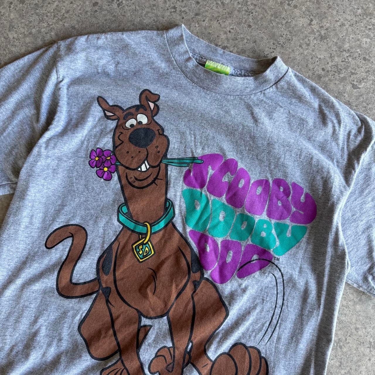 Vintage 90s Cartoon Network Scooby Doo All Over Print T-Shirt Mens Large Grey Vintage 90s Cartoon Network Scooby Doo All Over Print T-Shirt Mens Large Grey