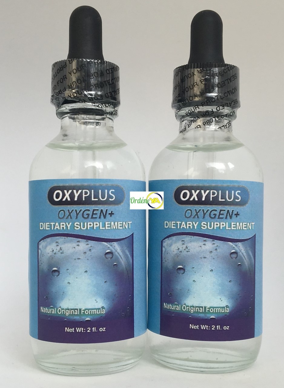 2 OXYPLUS Oxygen+ Liquid Drops 2oz each Cell Stabilized Oxygen Energy Health