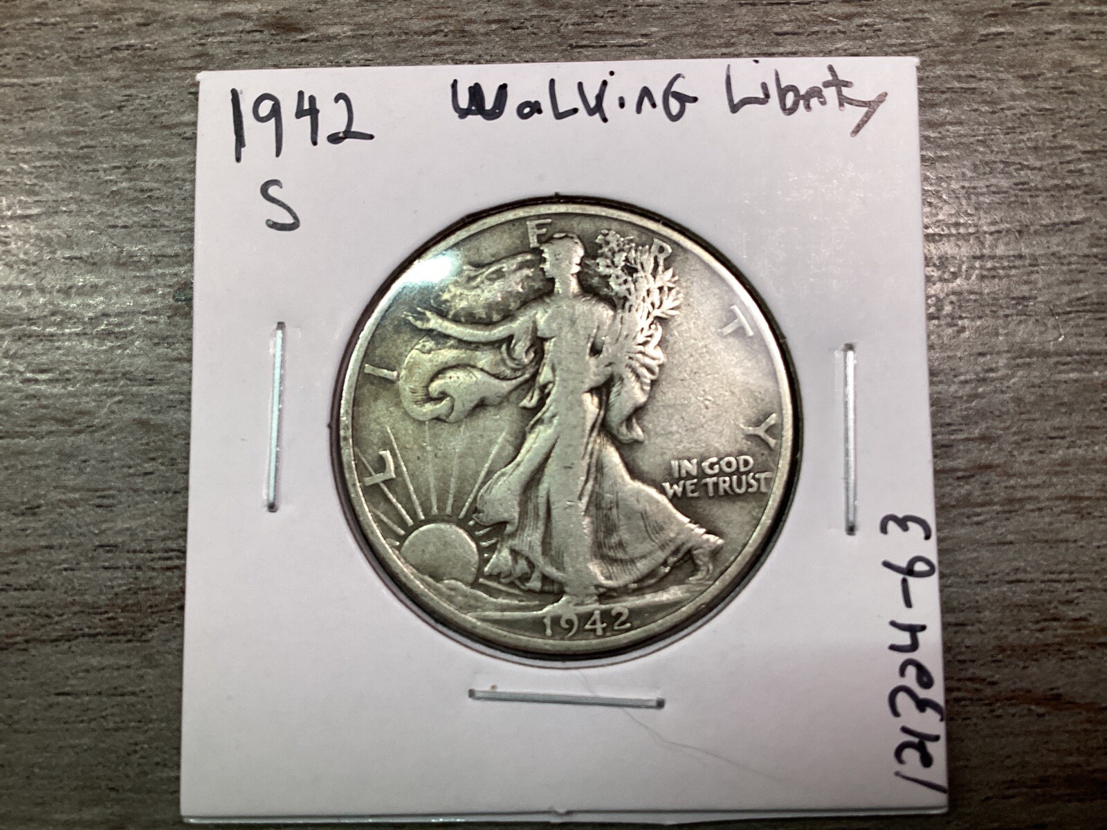 1942 S Walking Liberty Silver Half Dollar in Fine Condition US Coin 12132463tu