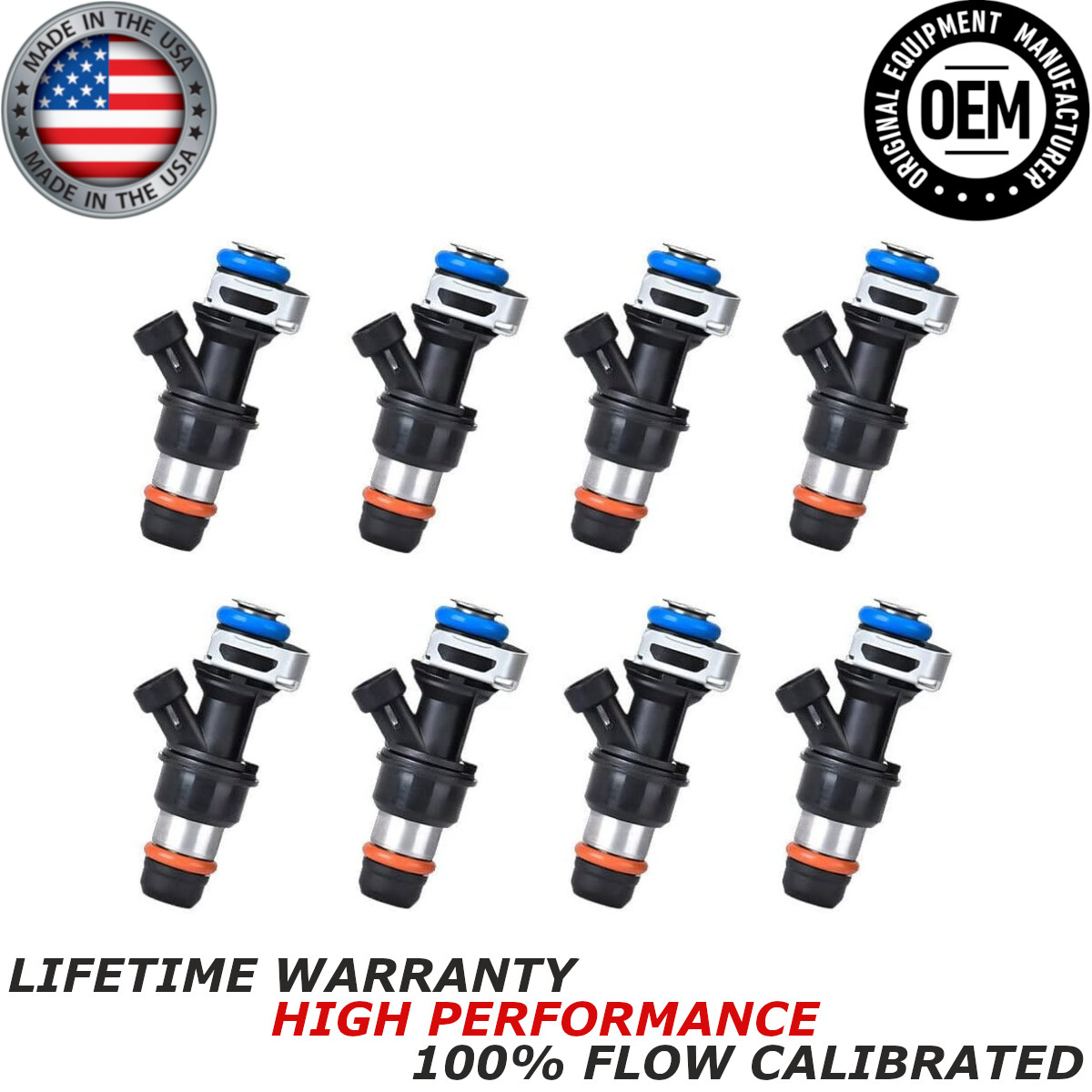 x8 OEM DELPHI Fuel Injector for 2003-04 Chevy Trailblazer EXT 5.3L V8 #25317628
