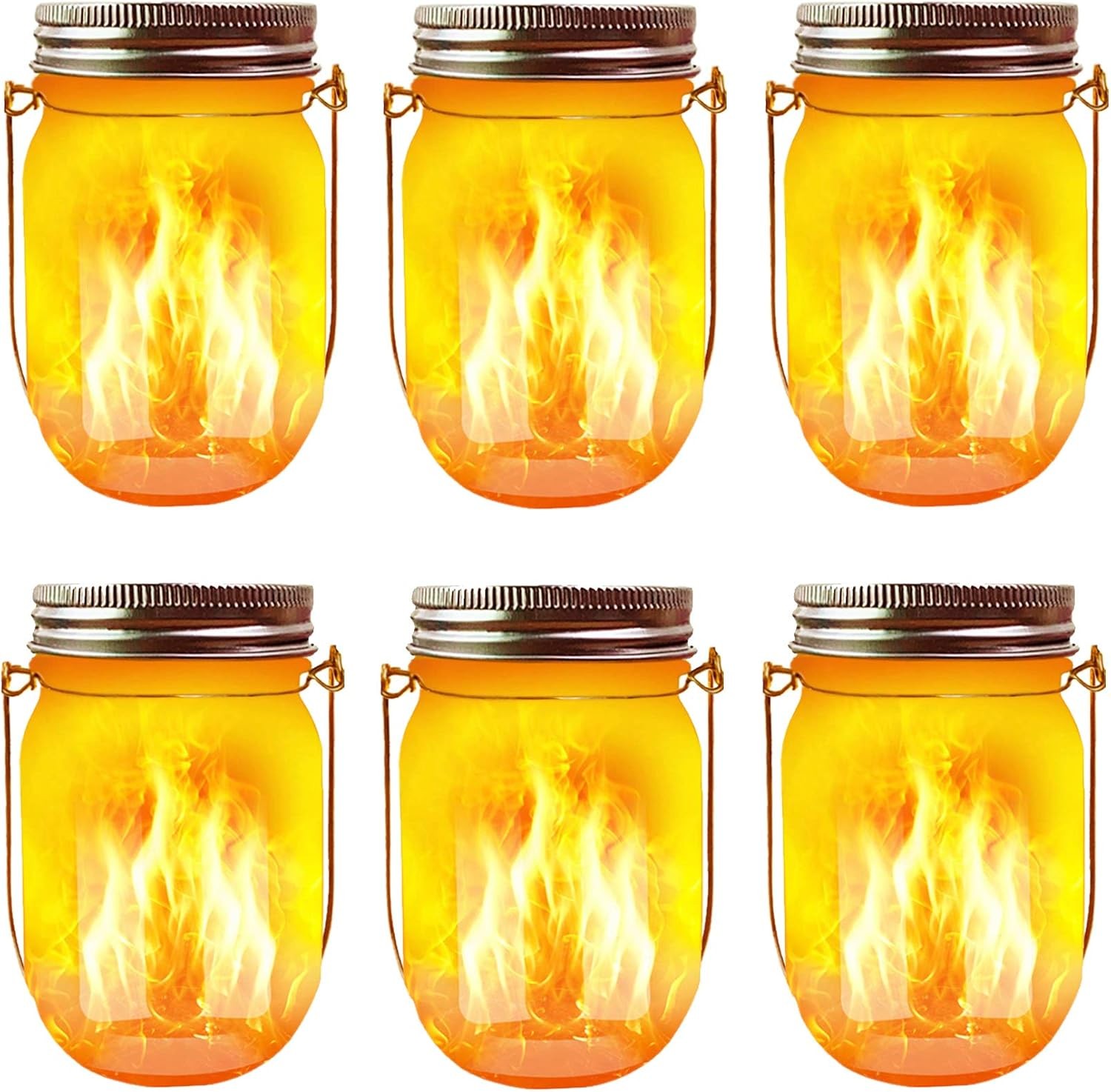 Solar Flicker Torch Lights 6 Pack Waterproof Dancing Flicker Lanterns Lights Solar Flicker Torch Lights 6 Pack Waterproof Dancing Flicker Lanterns Lights