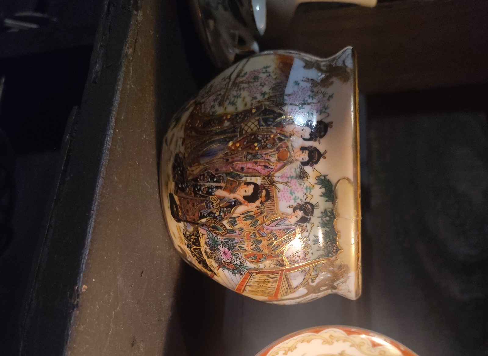 Vintage Satsuma Geisha Bowl