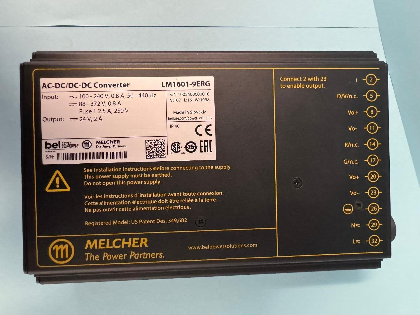 Melcher ACDC/DC-DC Converter LM 1601-ERG Melcher ACDC/DC-DC Converter LM 1601-ERG