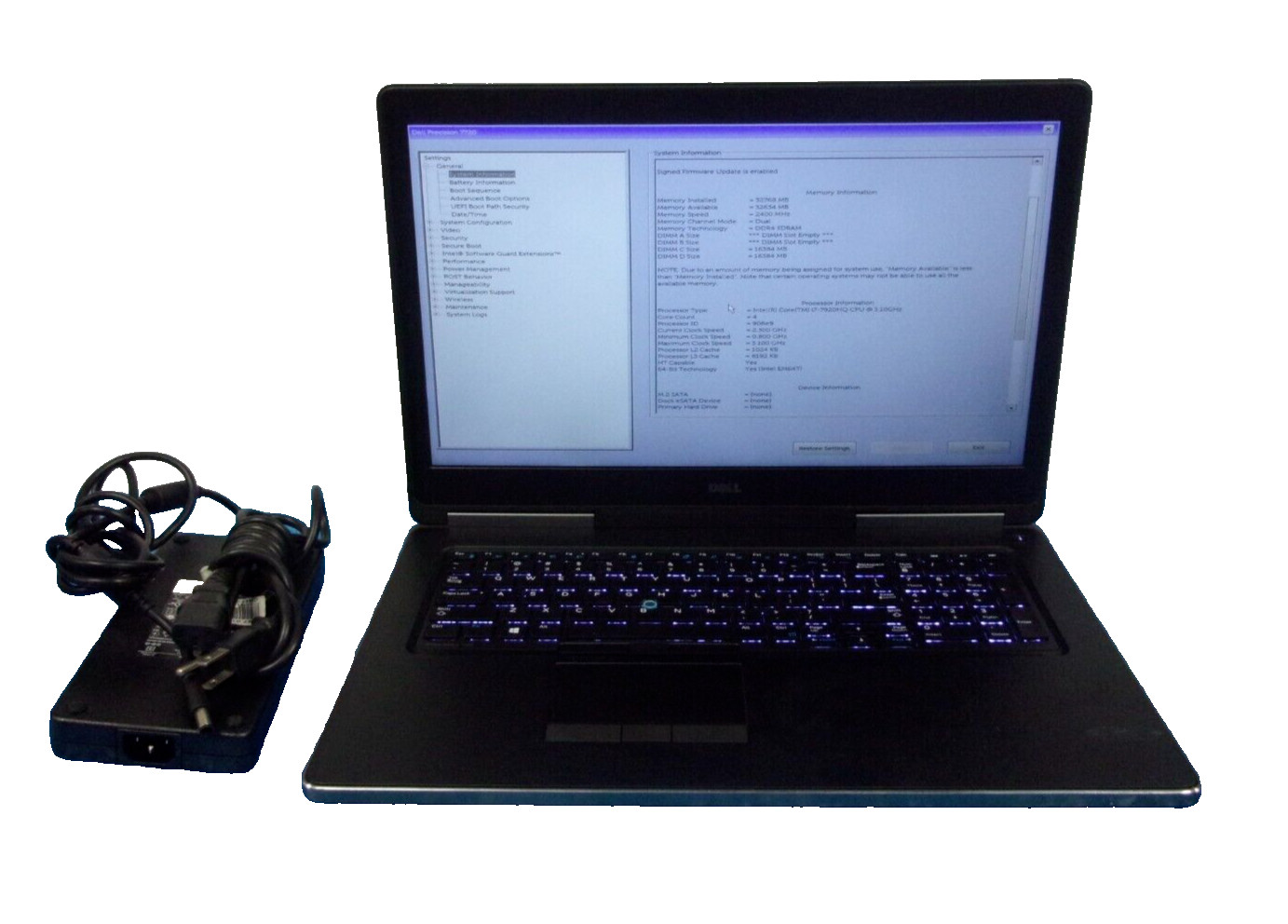 Dell Precision 7720 i5-7300HQ  7TH GEN 8GB RAM 500GB SSD Win 11 Pro
