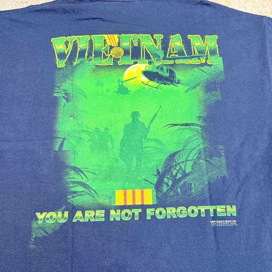 Proud Vet Vietnam You Are Not Forgotten T-Shirt Black Size XL 2009